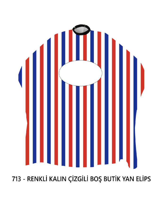 Butik Kesim Penuarı Renkli Kalın Çizgili