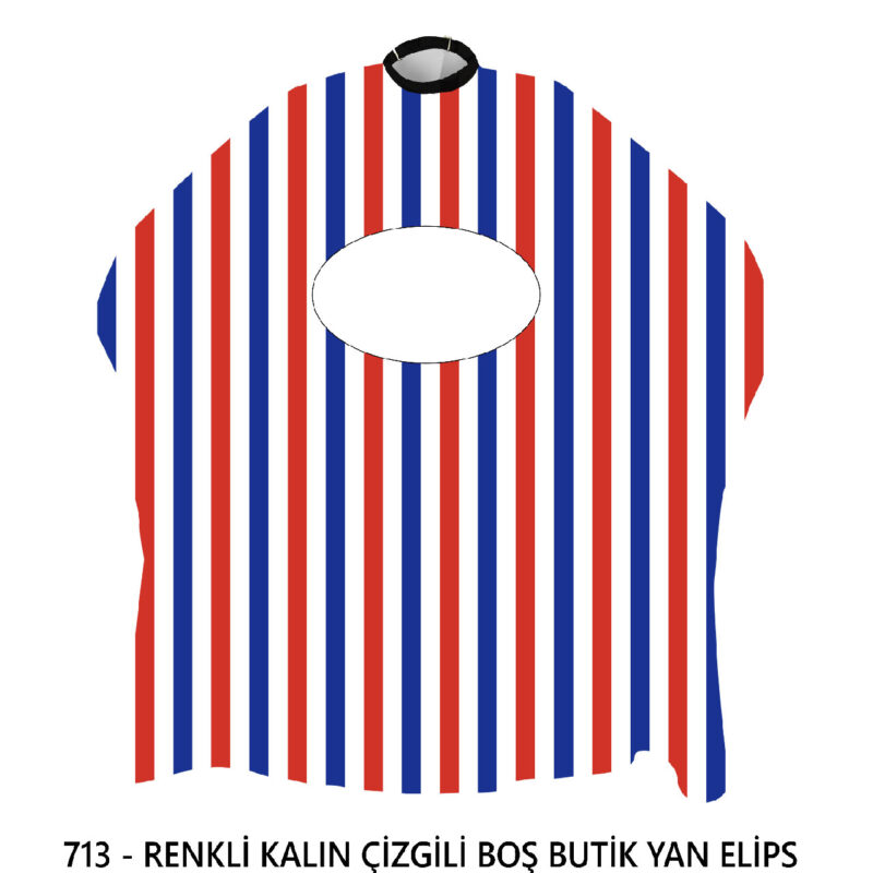 Butik Kesim Penuarı Renkli Kalın Çizgili